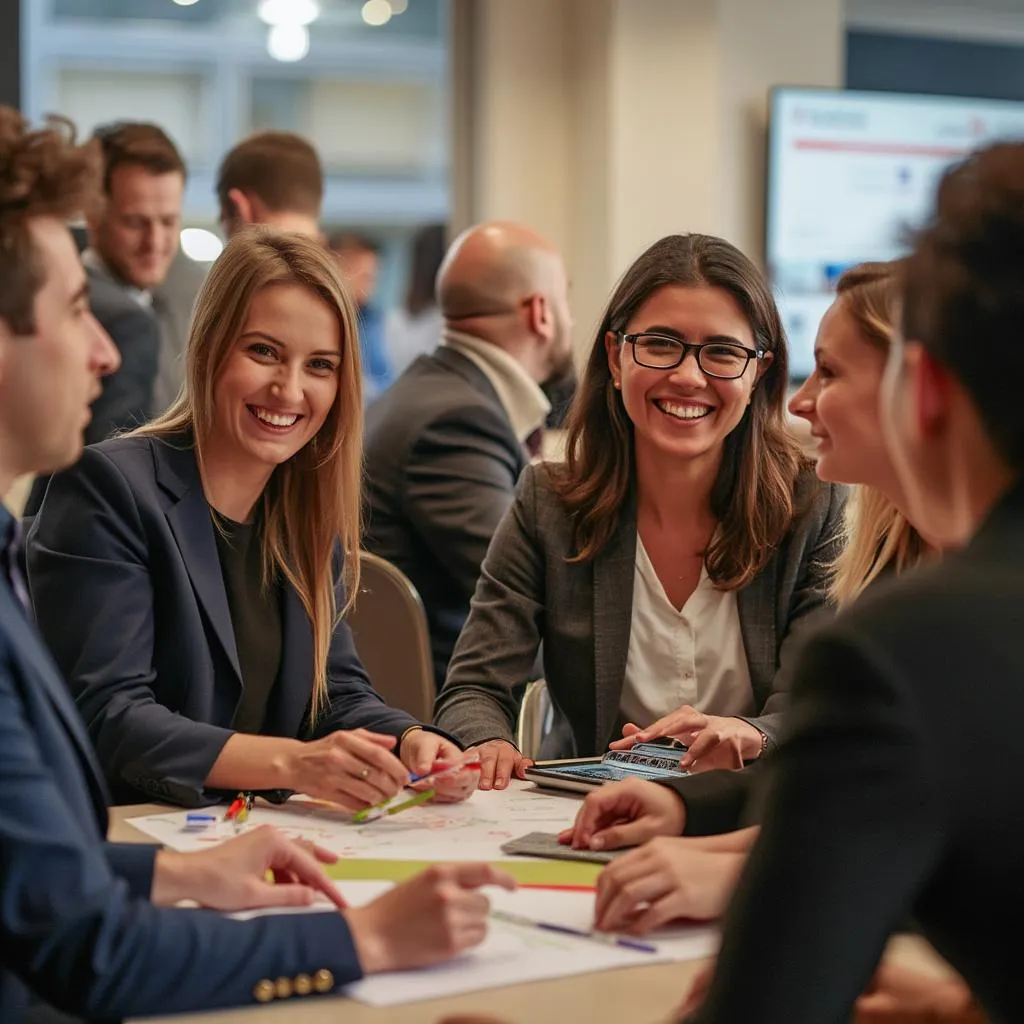 Equipe da InvestAções Brasil em evento de confraternização