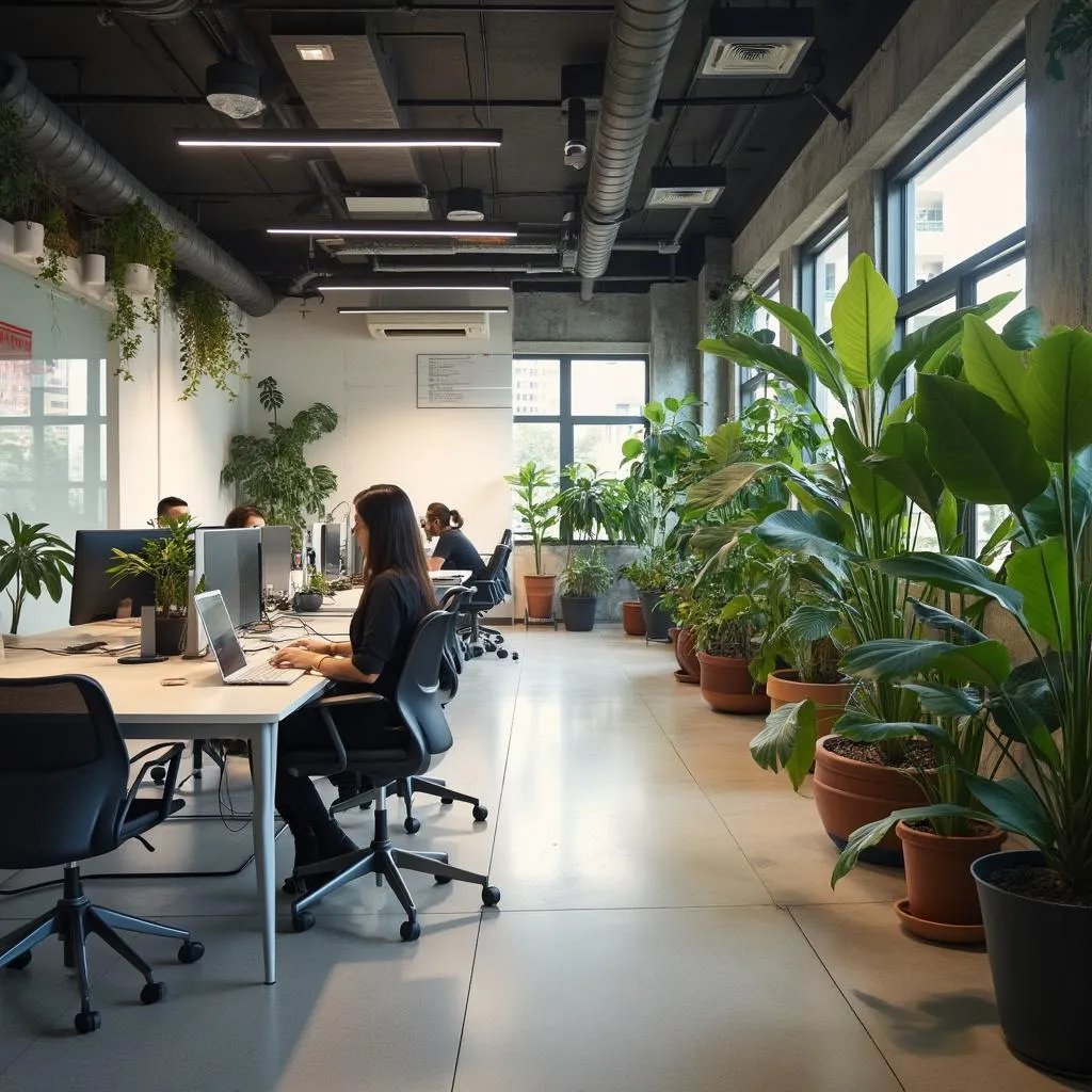 Detalhe do moderno escritório da InvestAções Brasil em São Paulo